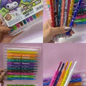 ESTUCHE DE CRAYOLA GIRATORIA PASTA DURA X24 KUROMI