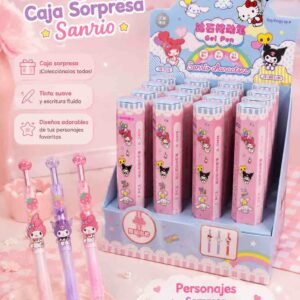 BOLIGRAFO CAJA SORPRESA SANRIO TINTA NEGRA