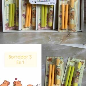 BORRADOR RETRACTIL 3 EN 1 CAPIBARA
