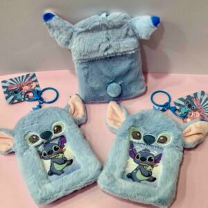 PORTA CARNET DE PELUCHE STITCH TIPO LLAVERO