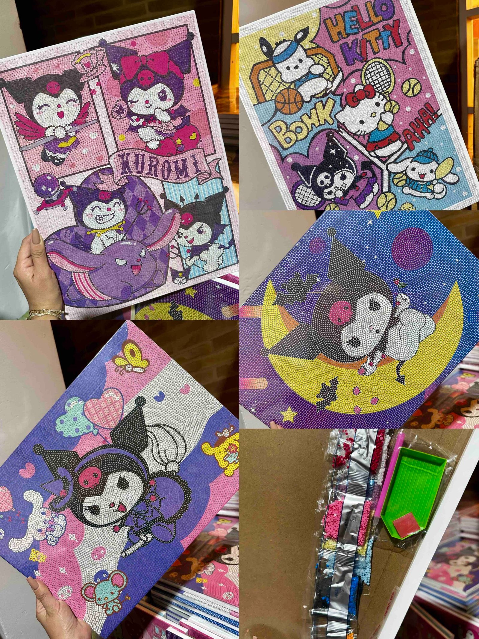 CUADRO GRANDE DE 30X40 DIAMONS KUROMI SANRIO