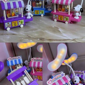 LAMPARA CARRITO DE VENTAS SNOOPY CON 3 LUCES DIFERENTES