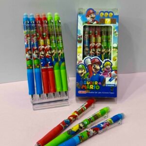 CAJA X12 BOLIGRAFO TINTA BORRABLE SUPER MARIO