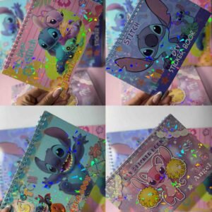 LIBRO ARGOLLADO CON HOJAS DE STIKERS STITCH