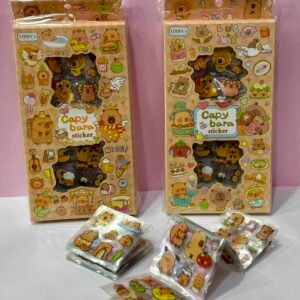 CAJA DE STICKERS POR 100 HOJAS CAPIBARA
