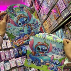 LIBRO PARA COLOREAR CON HOJAS DE STICKERS STITCH