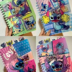 AGENDA HOLOGRAMADA ARGOLLADA STITCH (4 DIVISIONES)