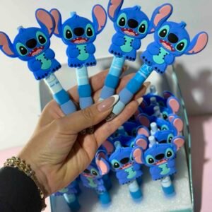 BOLIGRAFO RETRACTIL STITCH GOMA 3D TINTA NEGRA