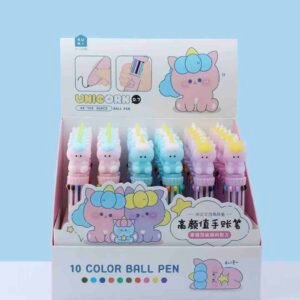 BOLÍGRAFO DE COLORES 10 MINAS UNICORNIO