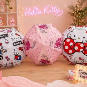 SOMBRILLA HELLO KITTY BOTON AUTOMATICO (SE VENDEN SURTIDAS)