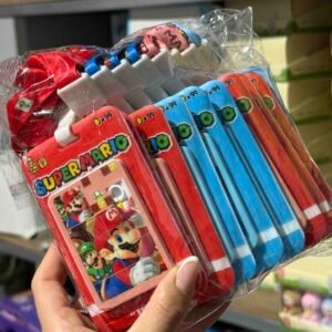 PAQUETE DE PORTA CARNET MARIO BROSS JUEGO DIDACTICO