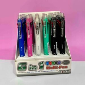 MULTI-PEN BAILE 6 EN 1 BOLIGRAFO DE 5 COLORES Y PORTAMINA 0.5