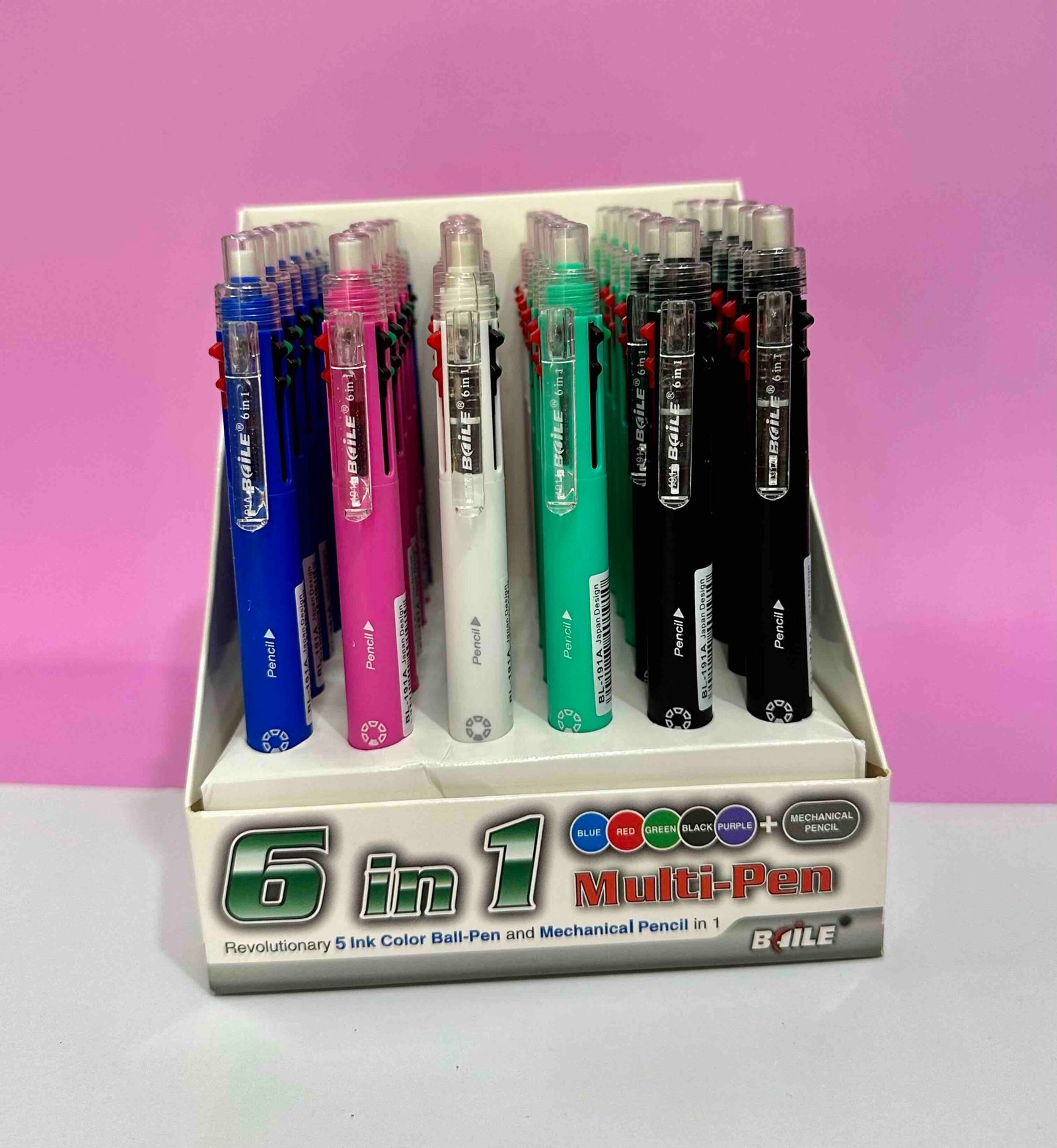 MULTI-PEN BAILE 6 EN 1 BOLIGRAFO DE 5 COLORES Y PORTAMINA 0.5