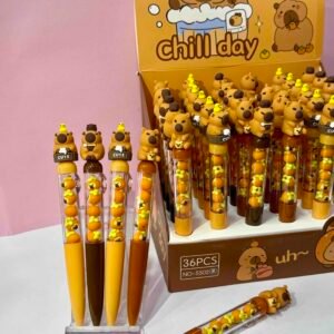BOLIGRAFO CABEZAS GOMA 3D CAPIBARA TINTA NEGRA