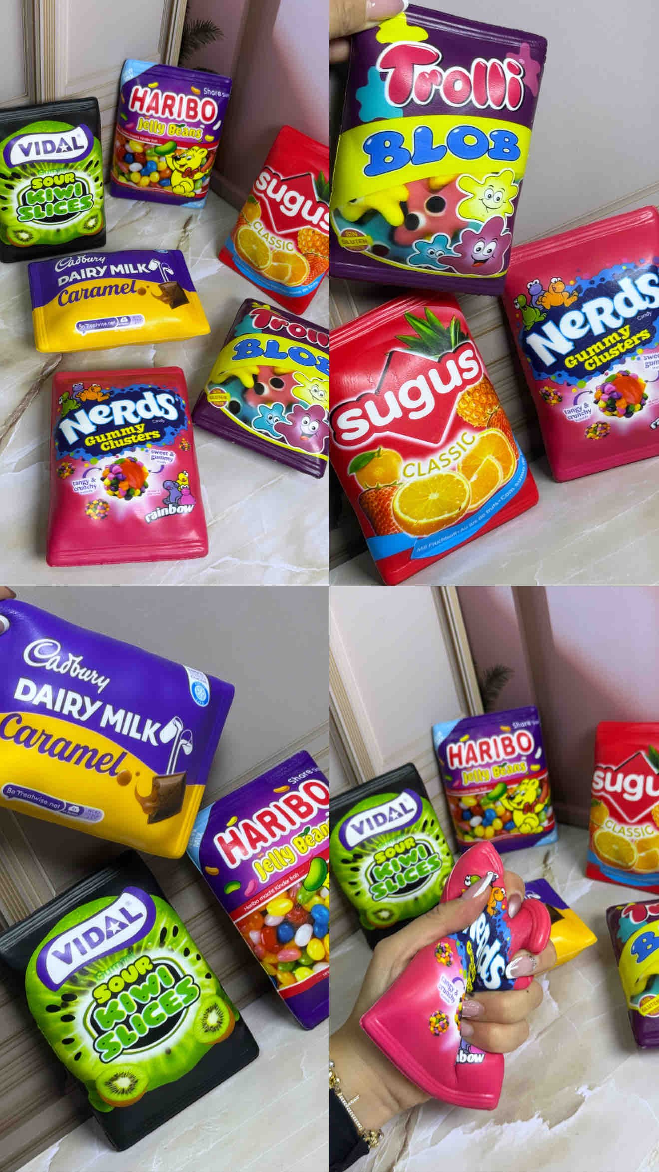 SQUISHY BOLSAS DE DULCES (SE VENDEN SURTIDOS)
