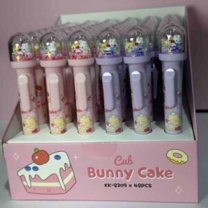BOLIGRAFO BUNNY CAKE CRISTAL TINTA NEGRA RETRACTIL