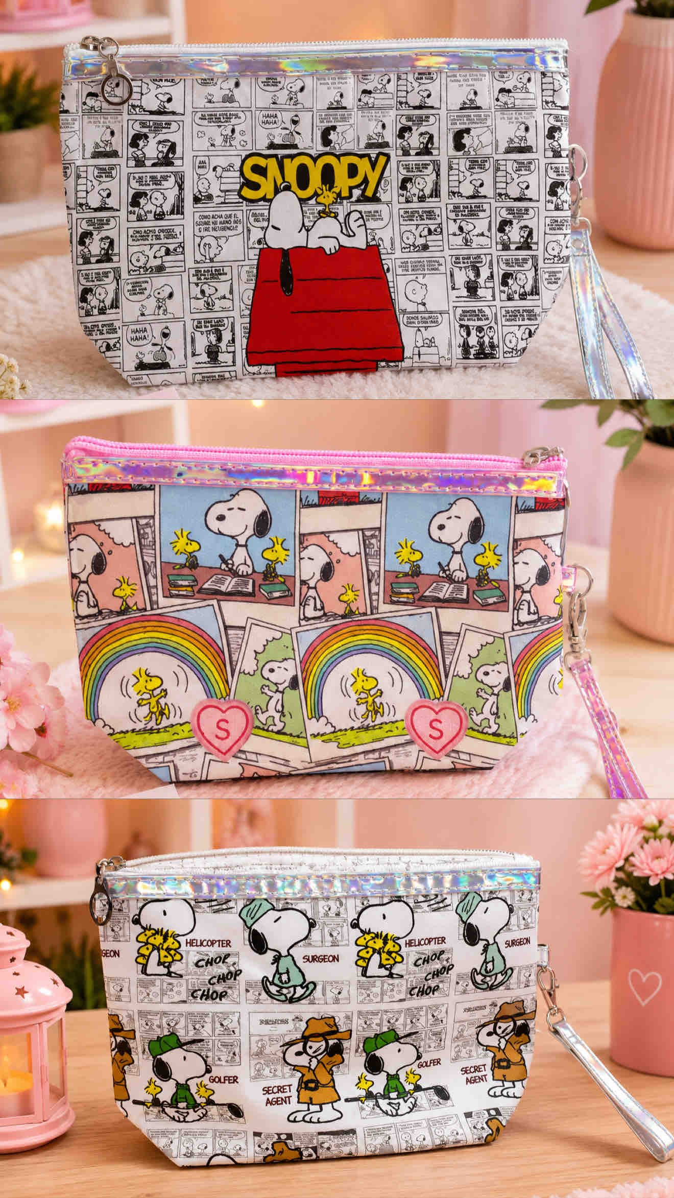 COSMETIQUERA O CARTUCHERA SNOOPY (SE VENDEN SURTIDAS)