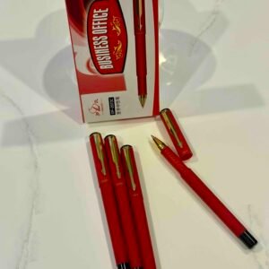BOLÍGRAFO TIPO PARKER TINTA NEGRA GAMUSA ROJA 0.5