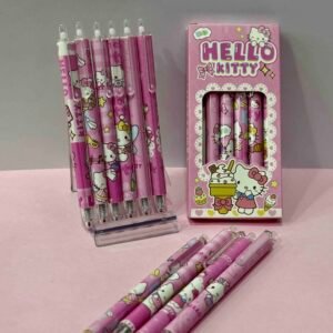 CAJA X6 BOLIGRAFO RETRACTIL HELLO KITTY TINTA NEGRA