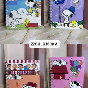 AGENDA ARGOLLADA PASTA DURA (HOJA CUADRICULADA) SNOOPY