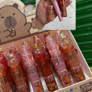 CAJA X24 UNIDADES BORRADOR TIPO LABIAL CAPIBARA CON LUZ