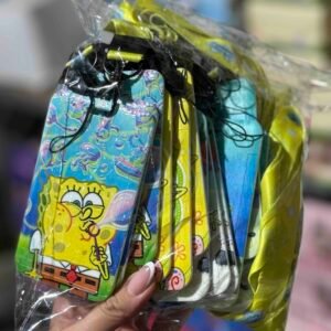 PAQUETE X12 PORTA CARNT BOB ESPONJA