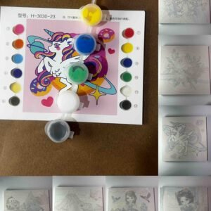 JUEGO DE LIENZO TEMPERAS POR NUMERACION MODELOS SURTIDOS