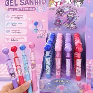 BOLIGRAFO SANRIO CON CABEZA GIRATORIA TINTA NEGRA